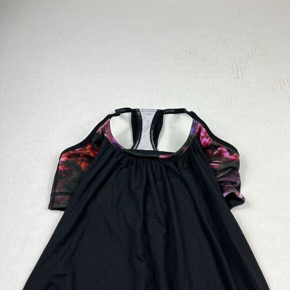 Lululemon Womens 2-in-2 Performance Tank Top Black Racerback Shelf Bra Size 4 - Picture 3 of 11